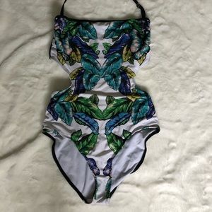 Floral Cut-Out River Island Swimsuit